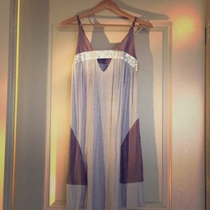 Strappy, Silk and Sequin-accented slip dress
